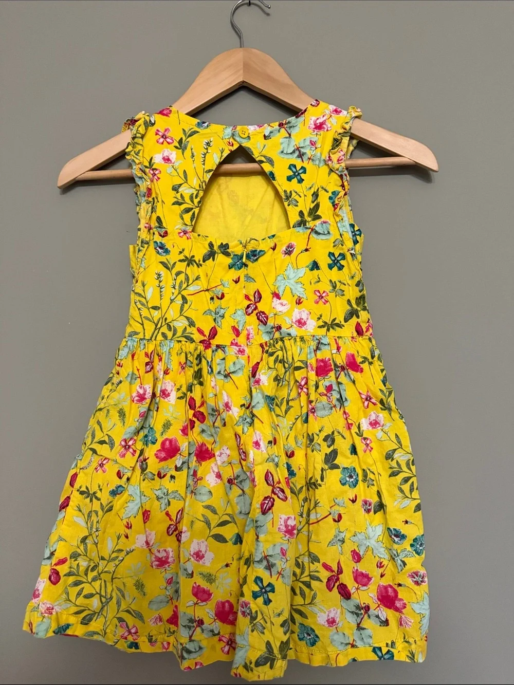 GAP Yellow Floral Sleeveless Sundress